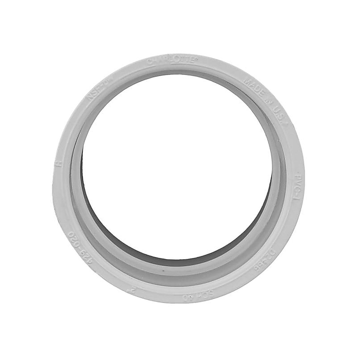 Charlotte Pipe PVC 02100 1600 Schedule 40 2 in. Slip x 2 in. Dia. Slip PVC Coupling