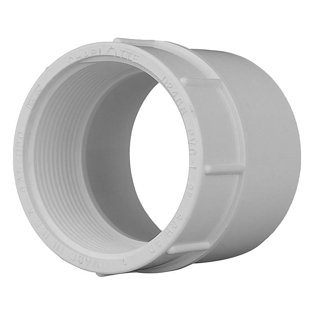 Charlotte Pipe PVC 02101 1200 Schedule 40 1-1/4 in. Slip x 1-1/4 in. Dia. FPT PVC Adapter