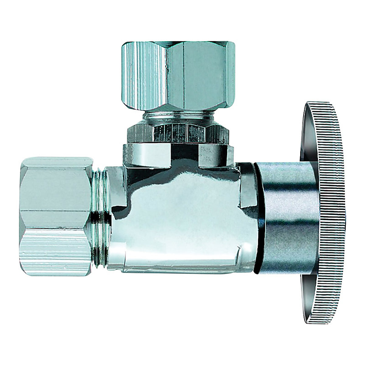 Keeney 2623PCLF 5/8 in. Compression x 1/2 in. Compression Brass Angle Valve
