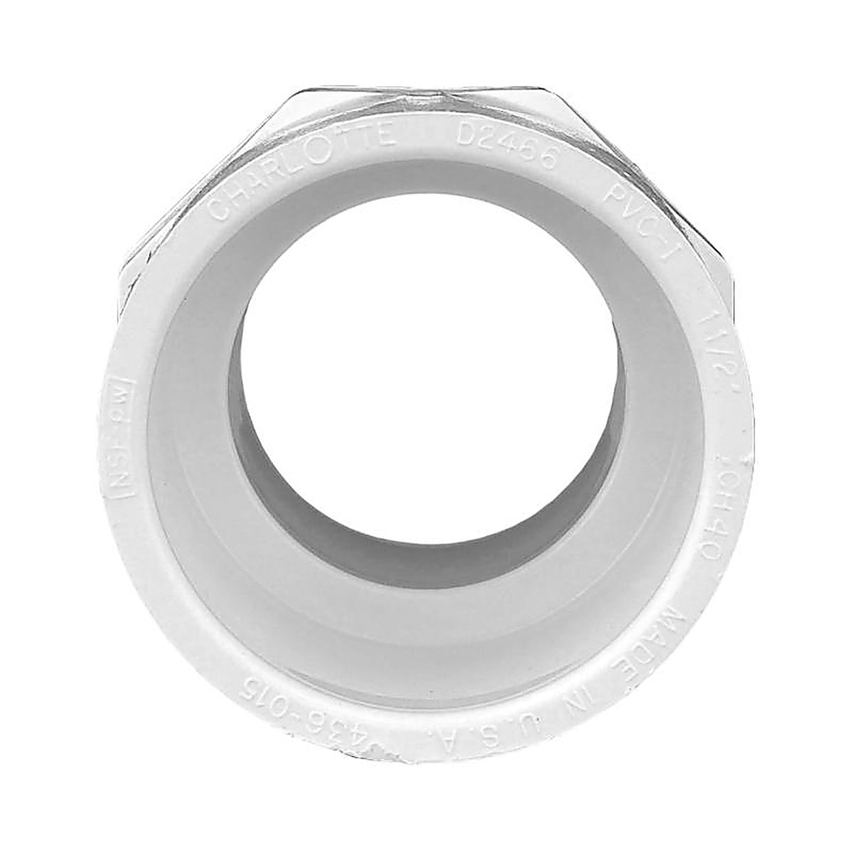 Charlotte Pipe PVC 02109 1400 Schedule 40 1-1/2 in. Slip x 1-1/2 in. Dia. MPT PVC Adapter