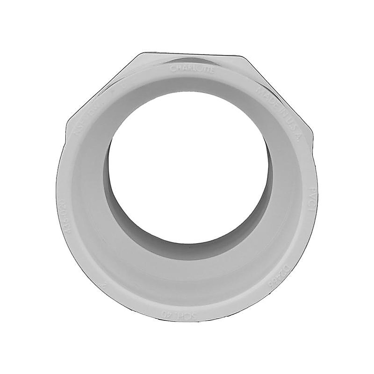Charlotte Pipe PVC 02109 1600 Schedule 40 2 in. Slip x 2 in. Dia. MPT PVC Adapter