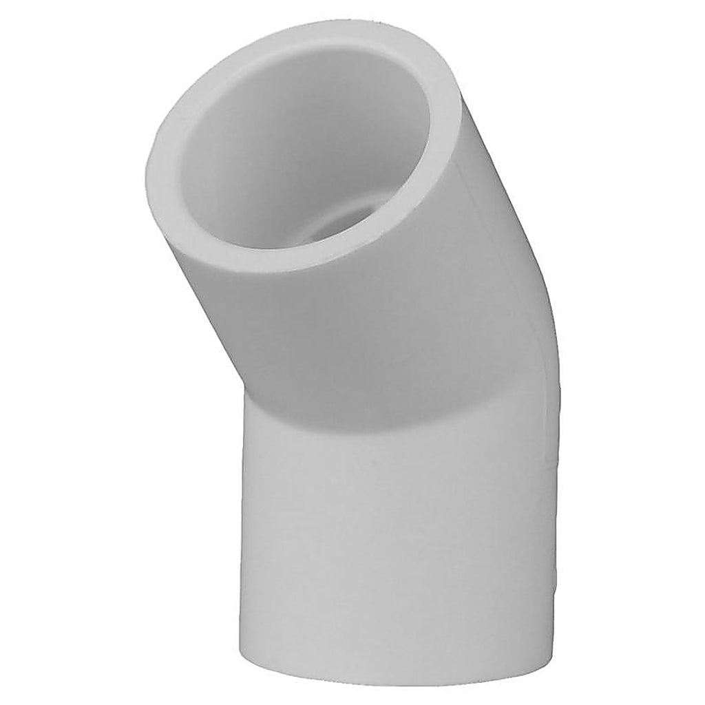 Charlotte Pipe PVC 02309 0600 Schedule 40 1/2 in. Slip x 1/2 in. Dia. Slip PVC 45 Degree Elbow