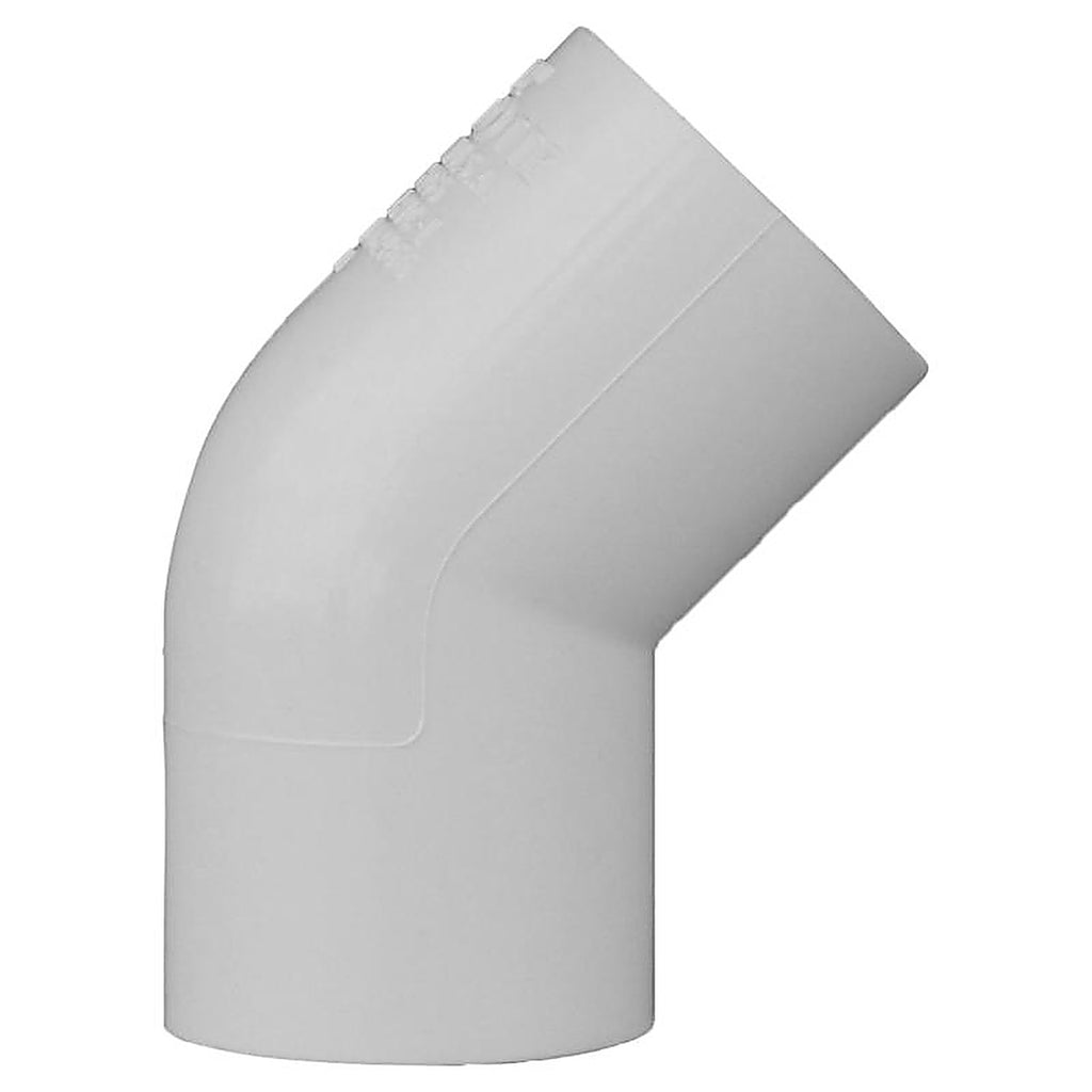 Charlotte Pipe PVC 02309 0600 Schedule 40 1/2 in. Slip x 1/2 in. Dia. Slip PVC 45 Degree Elbow