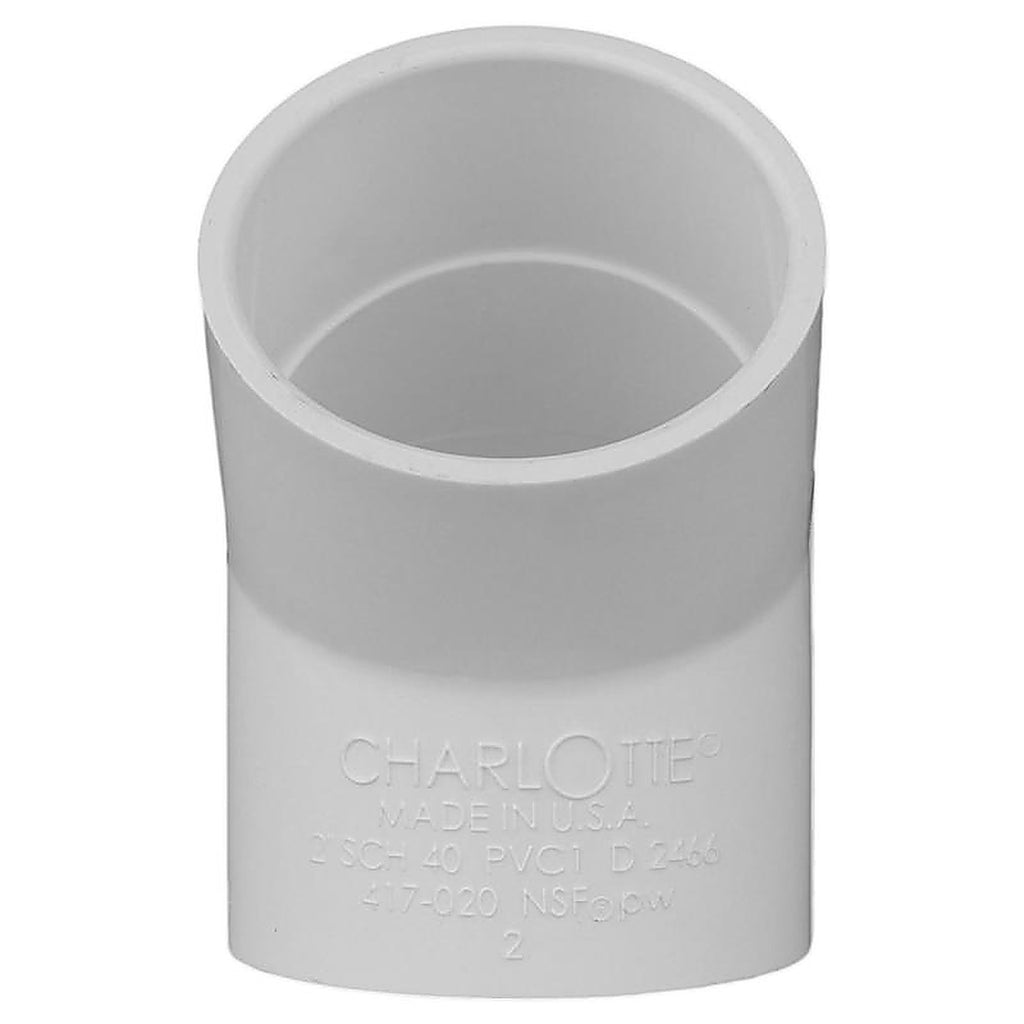 Charlotte Pipe PVC 02309 1600 Schedule 40 2 in. Slip x 2 in. Dia. Slip PVC Elbow
