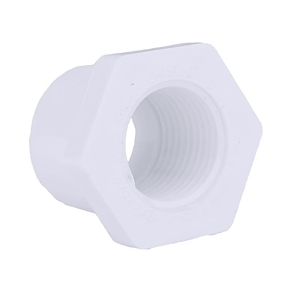 Charlotte Pipe PVC 02108 0600 Schedule 40 3/4 in. Spigot x 1/2 in. Dia. FPT PVC Reducing Bushing
