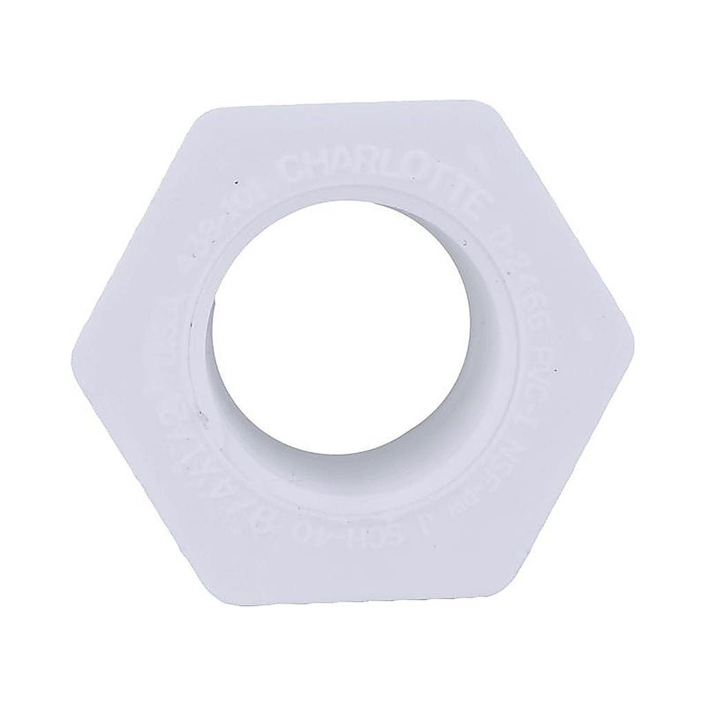 Charlotte Pipe PVC 02108 0600 Schedule 40 3/4 in. Spigot x 1/2 in. Dia. FPT PVC Reducing Bushing