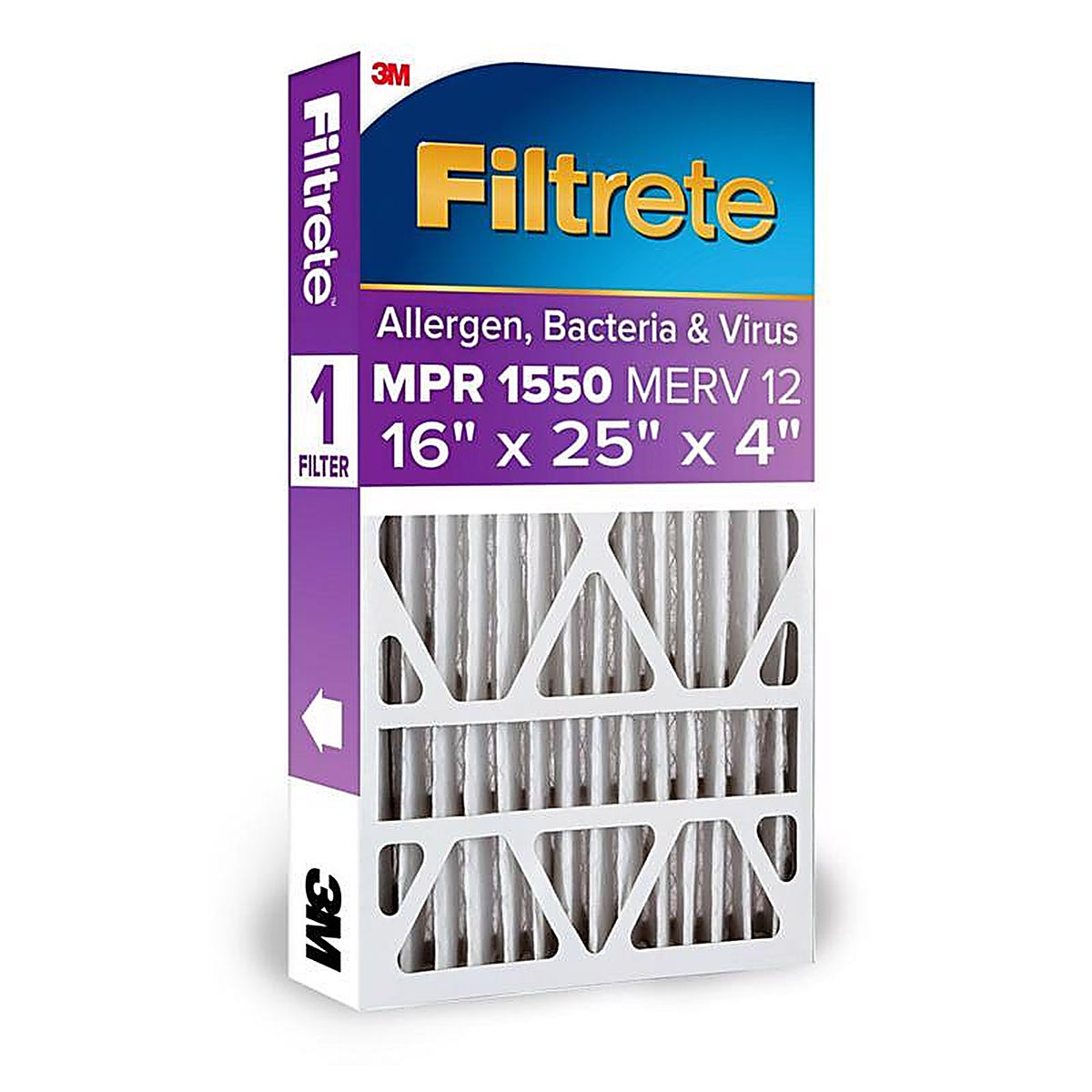 3M NDP01-4IN-4 Filtrete 16 in. W x 25 in. H x 4 in. D 11 MERV Pleated Allergen Air Filter