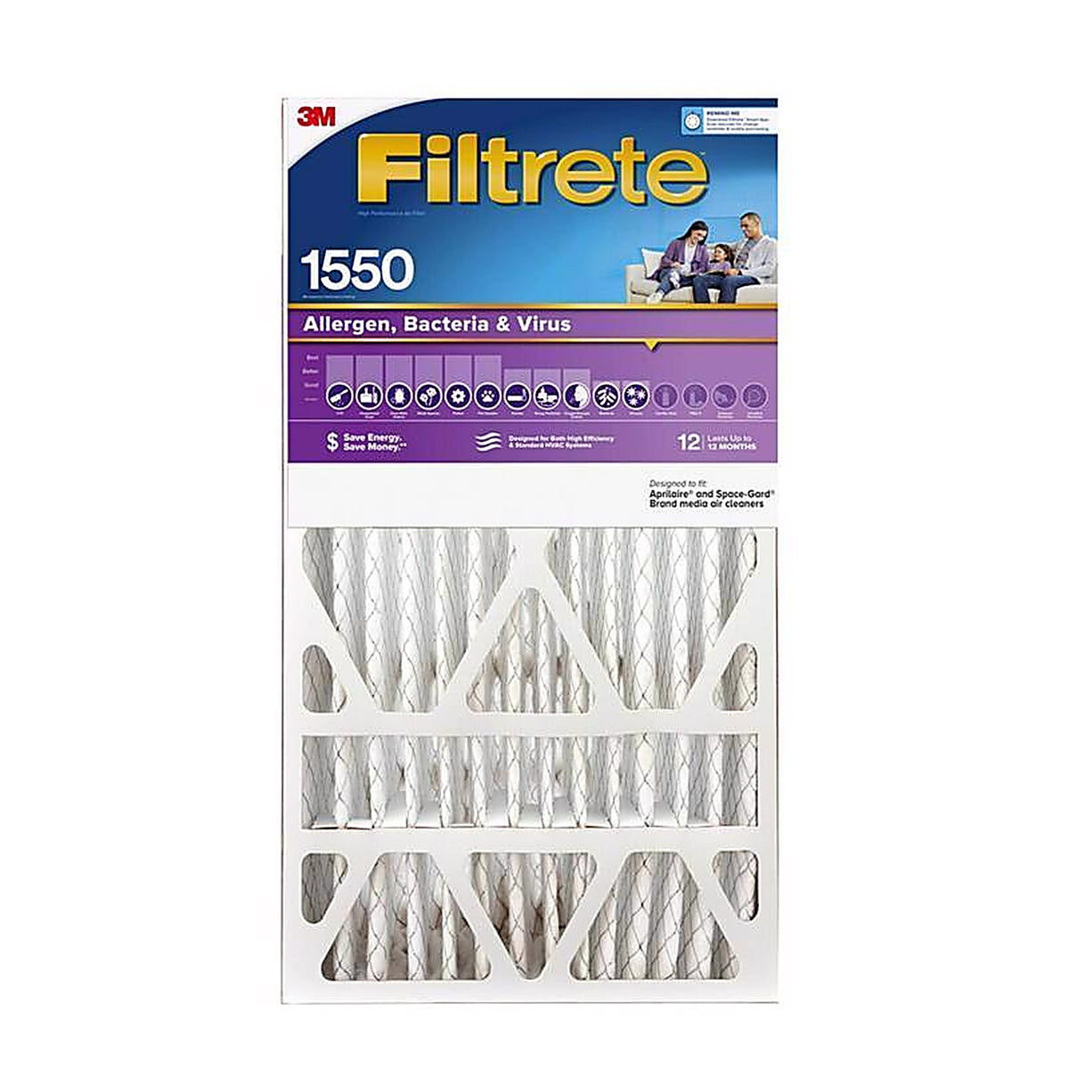 3M NDP01-4IN-4 Filtrete 16 in. W x 25 in. H x 4 in. D 11 MERV Pleated Allergen Air Filter