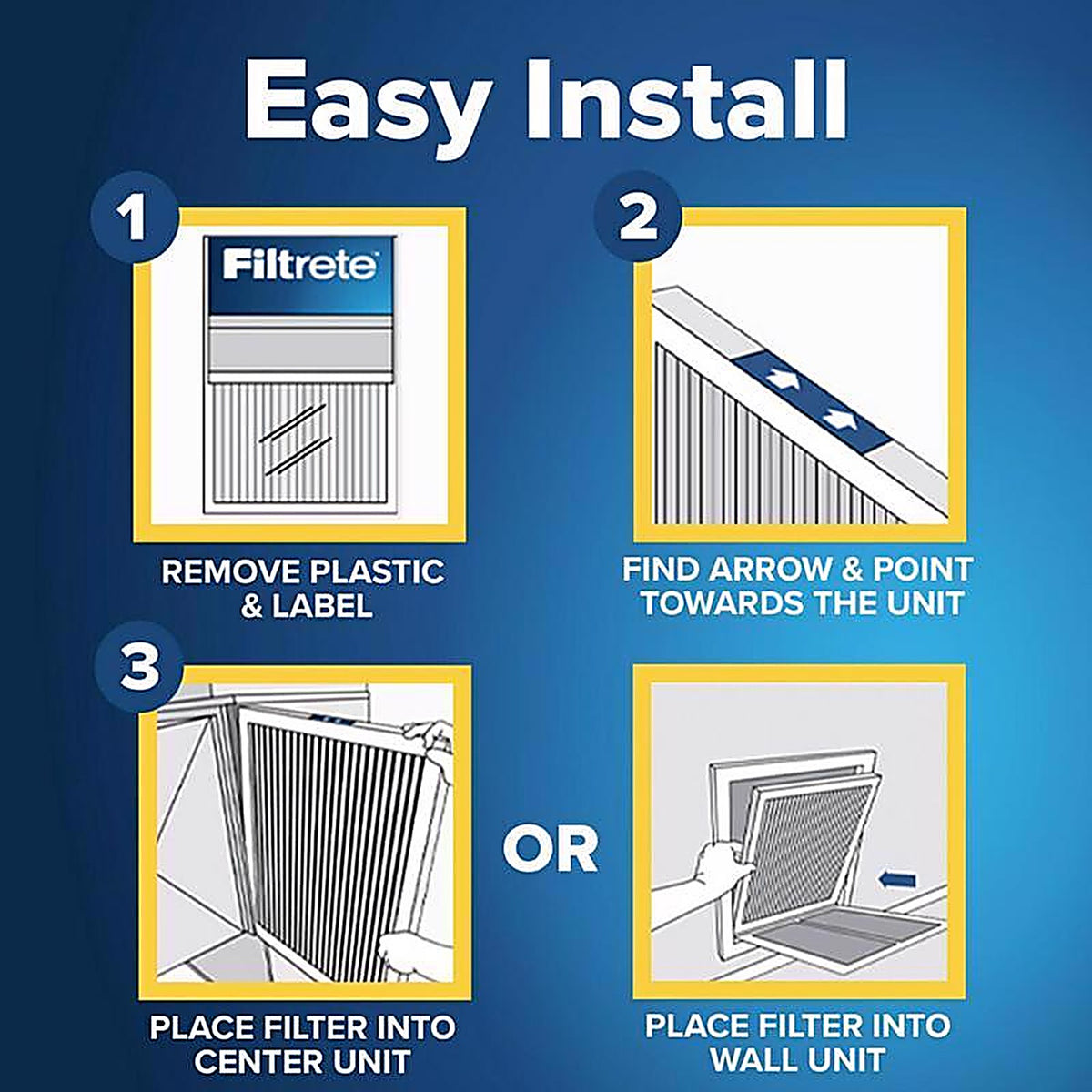3M NDP01-4IN-4 Filtrete 16 in. W x 25 in. H x 4 in. D 11 MERV Pleated Allergen Air Filter