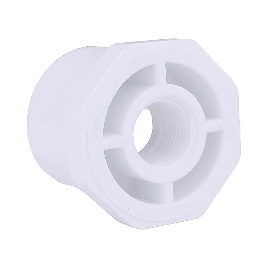 Charlotte Pipe PVC 02108 1400 Schedule 40 1-1/2 in. Spigot x 1/2 in. Dia. FPT PVC Reducing Bushing