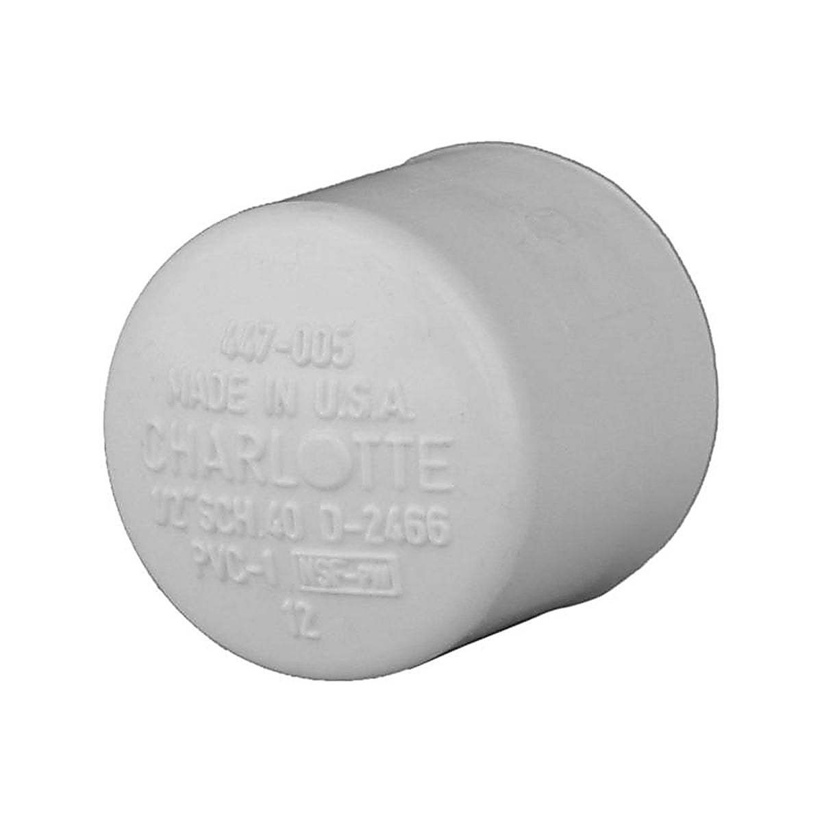 Charlotte Pipe PVC 02116 0600 Schedule 40 1/2 in. Slip PVC Cap