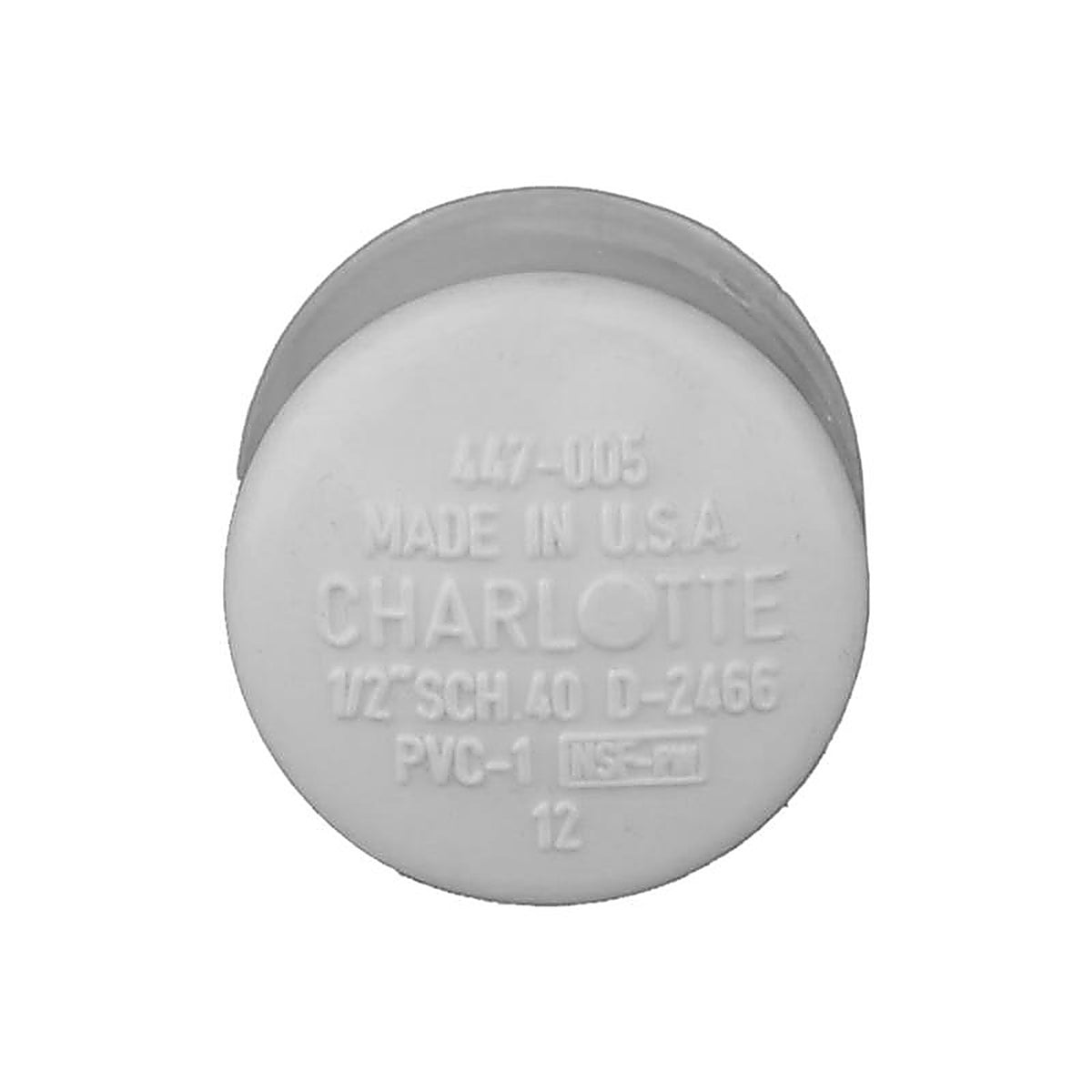 Charlotte Pipe PVC 02116 0600 Schedule 40 1/2 in. Slip PVC Cap