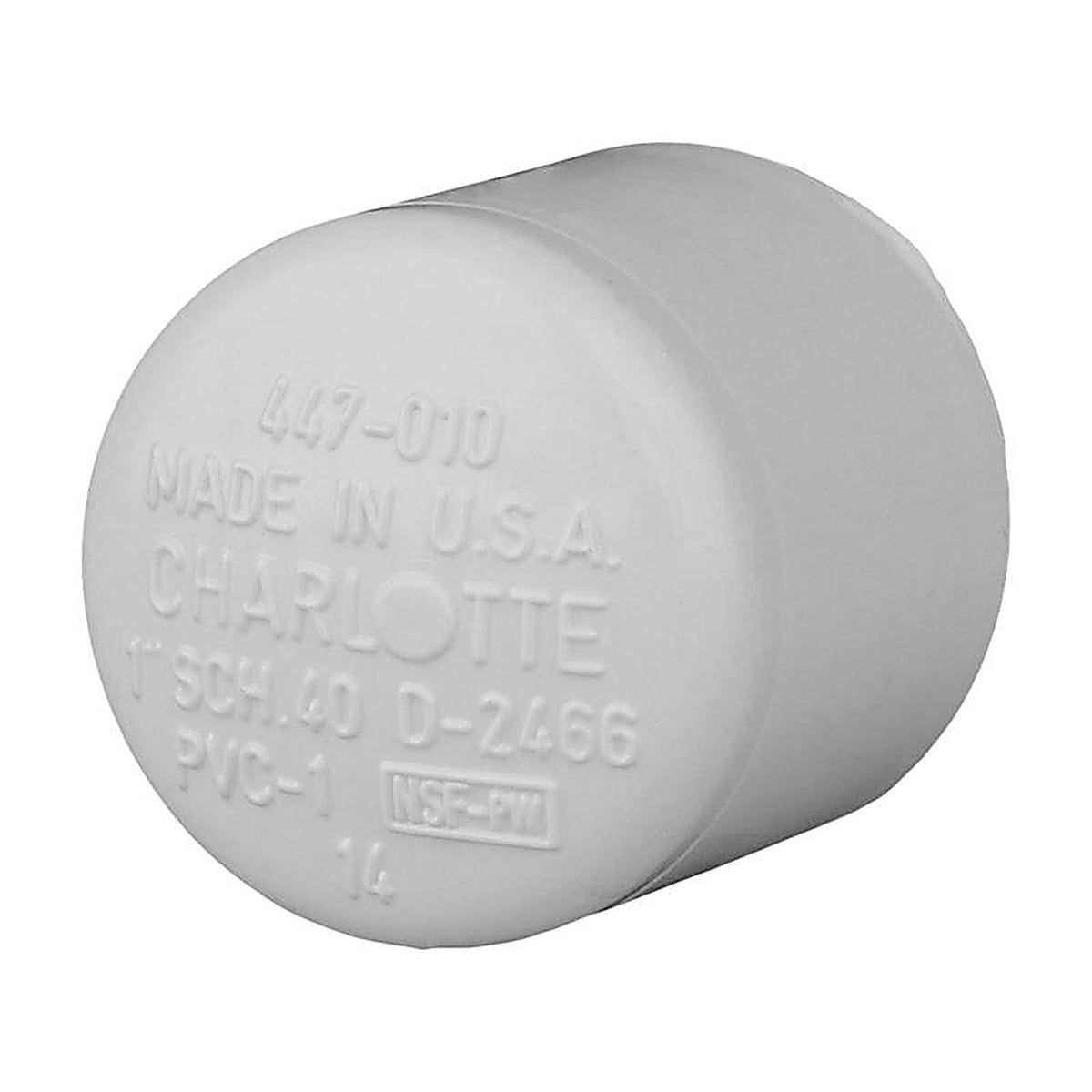 Charlotte Pipe PVC 02116 1000 Schedule 40 1 in. Slip PVC Cap