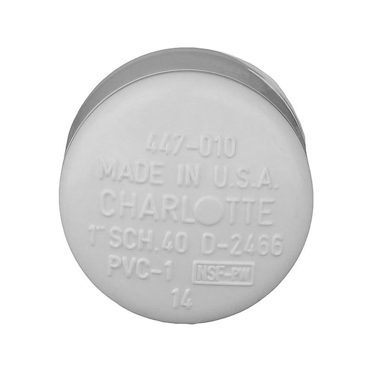 Charlotte Pipe PVC 02116 1000 Schedule 40 1 in. Slip PVC Cap
