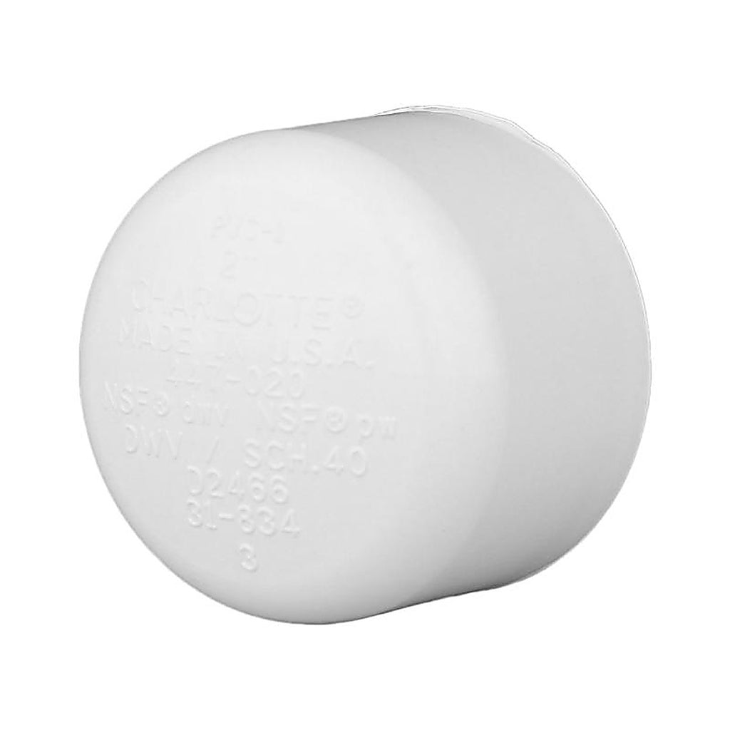 Charlotte Pipe PVC 02116 1600 Schedule 40 2 in. Slip PVC Cap