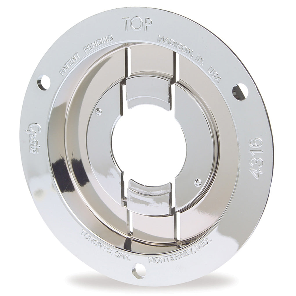 Grote 43163 Theft-Resistant Mounting Flange and Pigtail Retention Cap for 2 1/2" Round Lamps