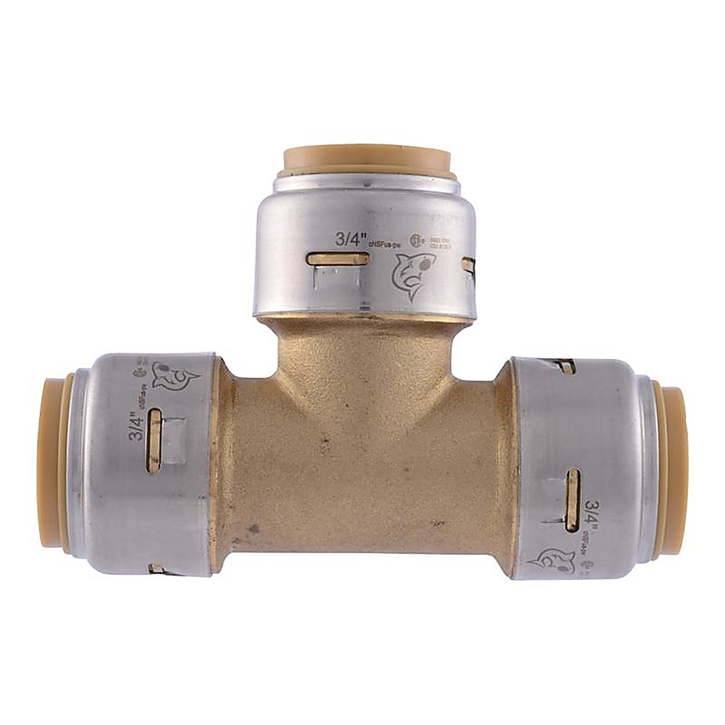 Sharkbite U370LFA 3/4 in. Push x 3/4 in. Dia. Push Brass Tee