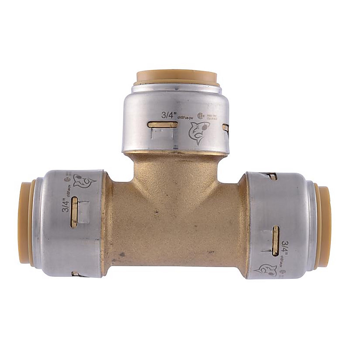 Sharkbite U370LFA 3/4 in. Push x 3/4 in. Dia. Push Brass Tee