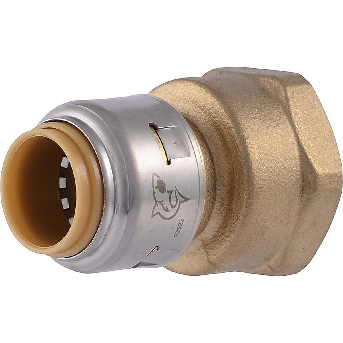 Sharkbite U068LFA 1/2 in. Push x 3/4 in. Dia. FPT Brass Reducing Connector