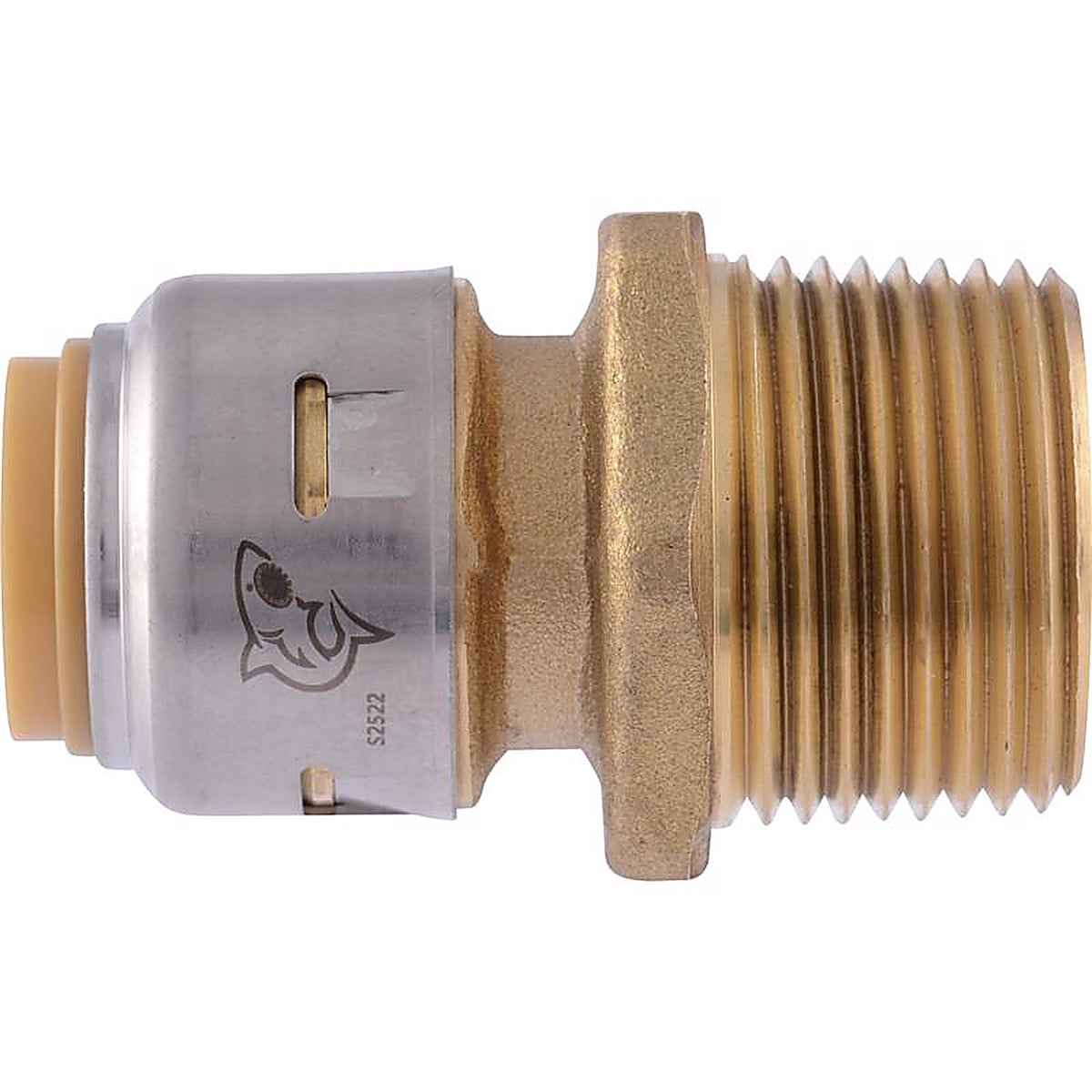 Sharkbite U116LFA 1/2 in. Push x 3/4 in. Dia. MPT Brass Connector
