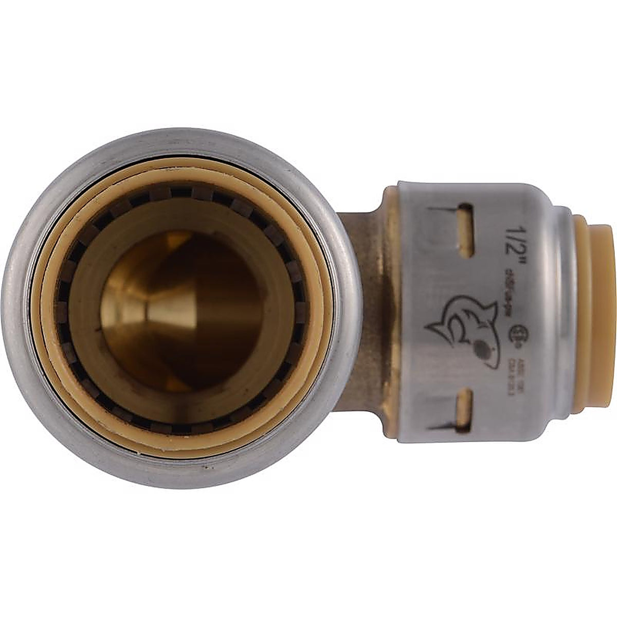 Sharkbite U274LFA 3/4 in. Push x 1/2 in. Dia. Push Brass Reducing Elbow