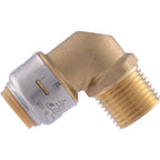 Sharkbite U280LFA 1/2 in. Push x 1/2 in. Dia. MPT Brass Elbow