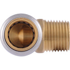 Sharkbite U280LFA 1/2 in. Push x 1/2 in. Dia. MPT Brass Elbow