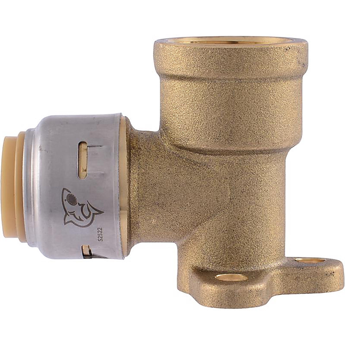 Sharkbite U334LFA Push to Connect 1/2 in. Push x 1/2 in. Dia. FIP Brass 90 Degree Drop Ear Elbow