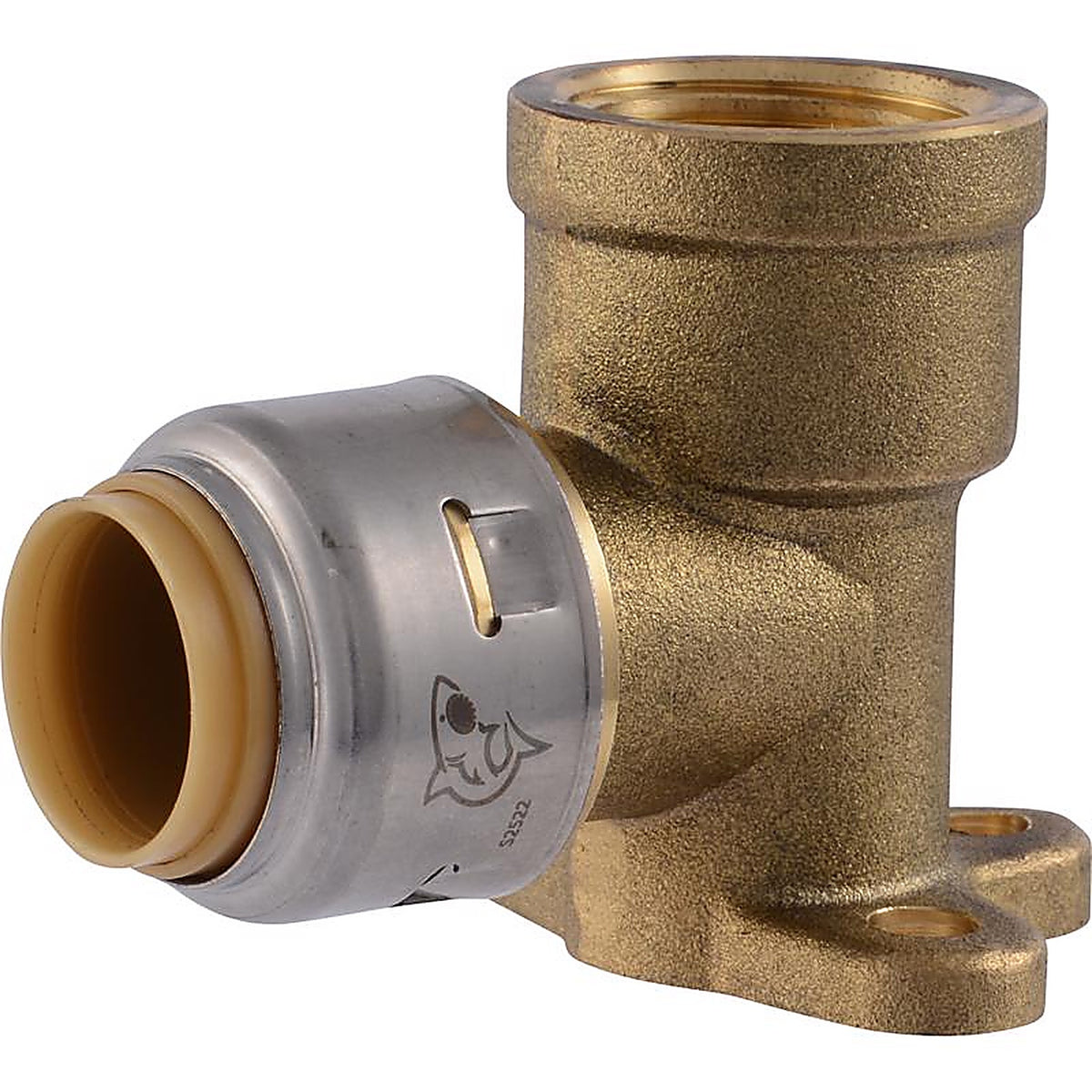 Sharkbite U334LFA Push to Connect 1/2 in. Push x 1/2 in. Dia. FIP Brass 90 Degree Drop Ear Elbow