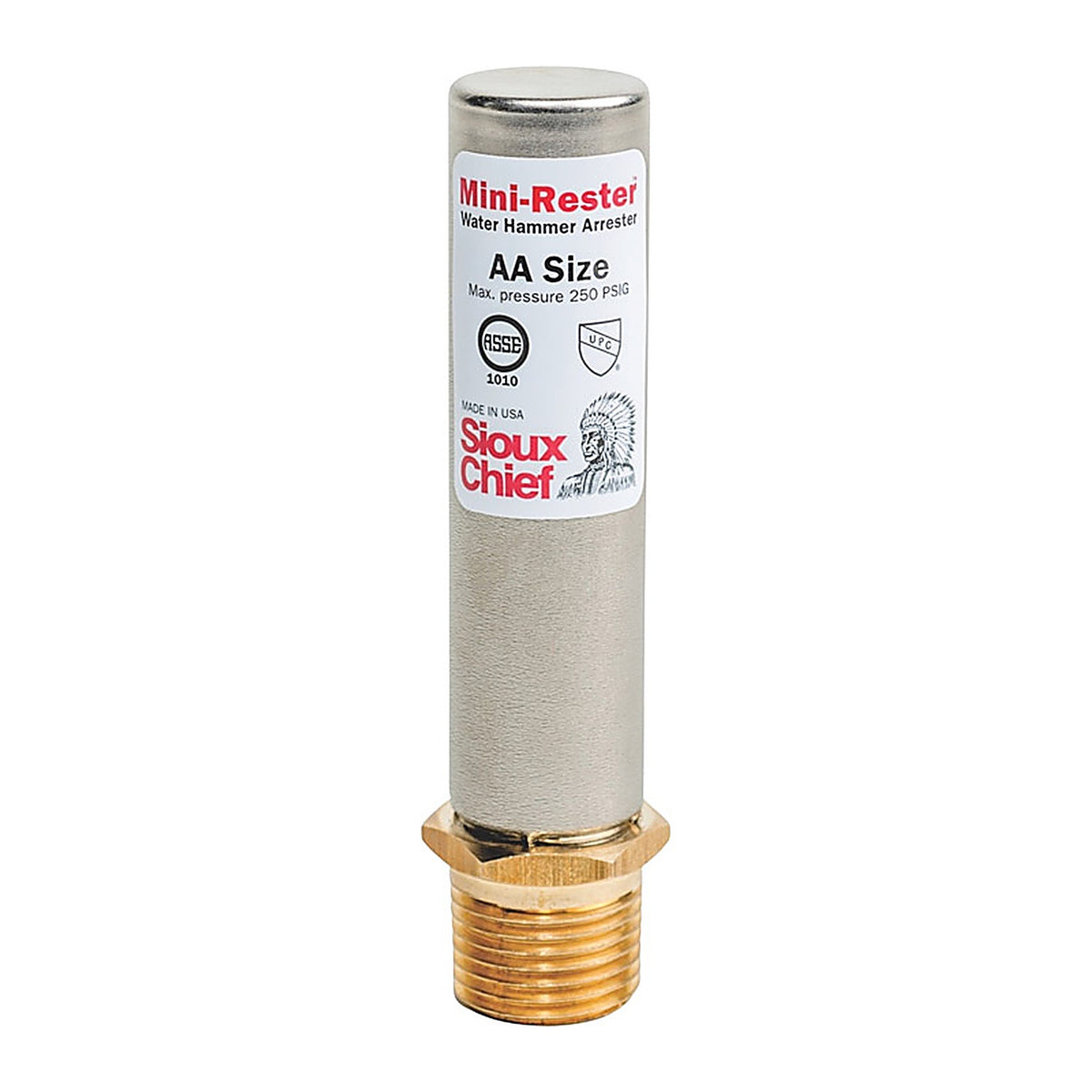 Sioux Chief 660-G2 MiniRester 1/2 in. MIP x 1/2 in. Dia. Closed Copper Water Hammer Arrester