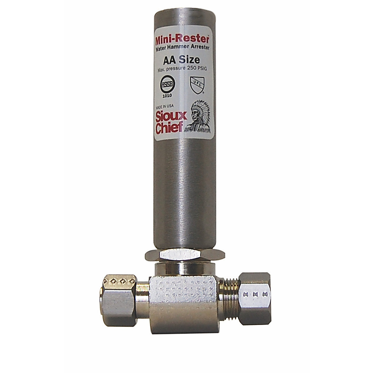 Sioux Chief 660-GTR1 MiniRester 3/8 in. Compression x 3/8 in. Dia. Compression Brass Water Hammer Arrester