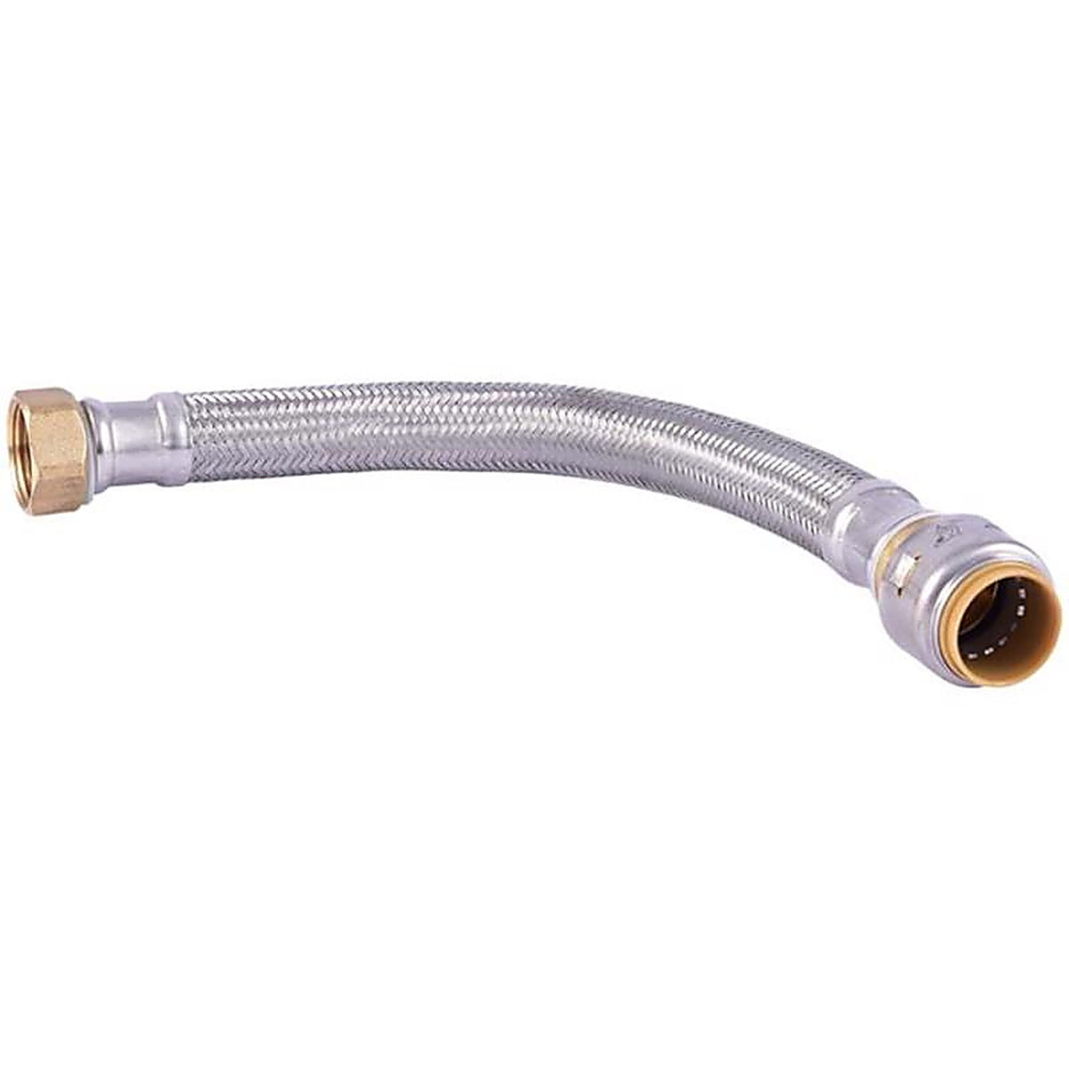 Sharkbite U3088FLEX12LF 3/4 in. Push Fit x 3/4 in. Dia. FIP 12 in. Stainless Steel Supply Line