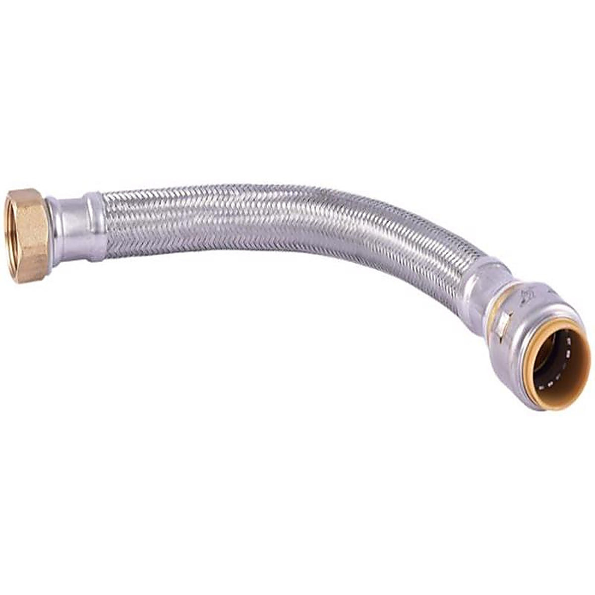 Sharkbite U3088FLEX24LF 3/4 in. Push Fit x 3/4 in. Dia. FIP 24 in. Stainless Steel Supply Line