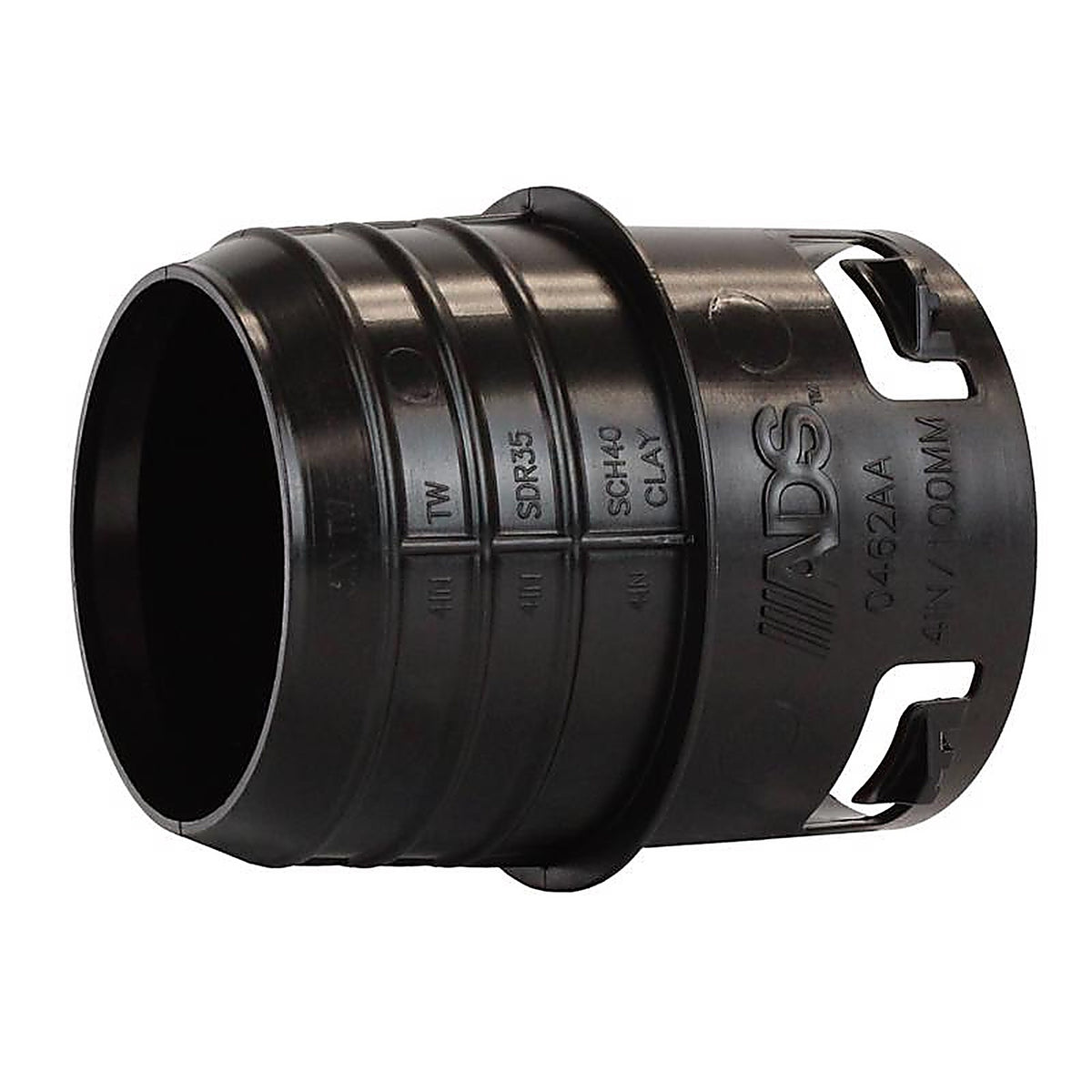 Advanced Drainage 0462AA 4 in. Slip x 4 in. Dia. Slip Polyethylene Corrugated-to-Clay Pipe Adapter