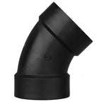 Charlotte Pipe ABS003211200 4 in. Hub x 4 in. Dia. Hub ABS 45 Degree Elbow