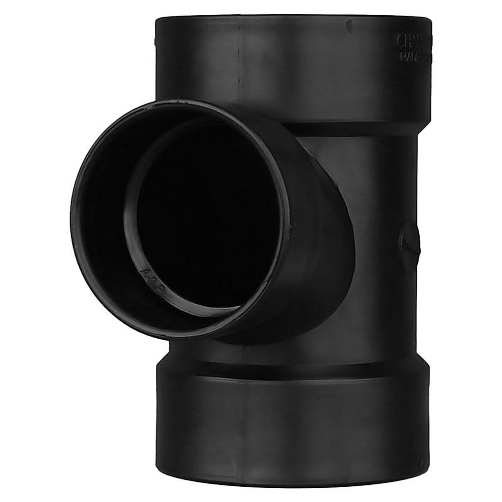 Charlotte Pipe ABS004012000 4 in. Hub x 3 in. Dia. Hub ABS Sanitary Tee