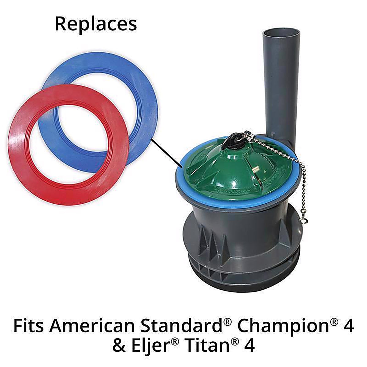 Korky 450BP Flush Valve Seal Blue For American Standard Champion 4