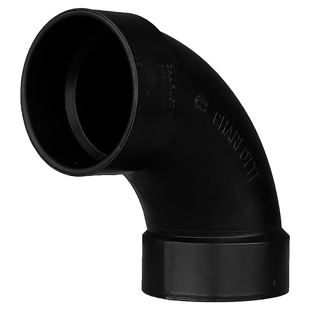 Charlotte Pipe ABS003041200 4 in. Hub x 4 in. Dia. Hub ABS 90 Degree Elbow