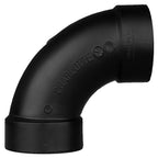 Charlotte Pipe ABS003041200 4 in. Hub x 4 in. Dia. Hub ABS 90 Degree Elbow