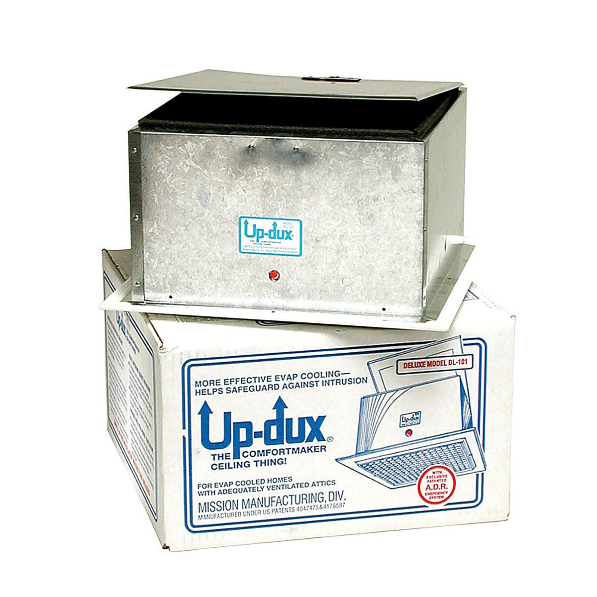 Dial 7610 Up-Dux 7-1/4 in. H x 14 in. W Plastic White Exhaust