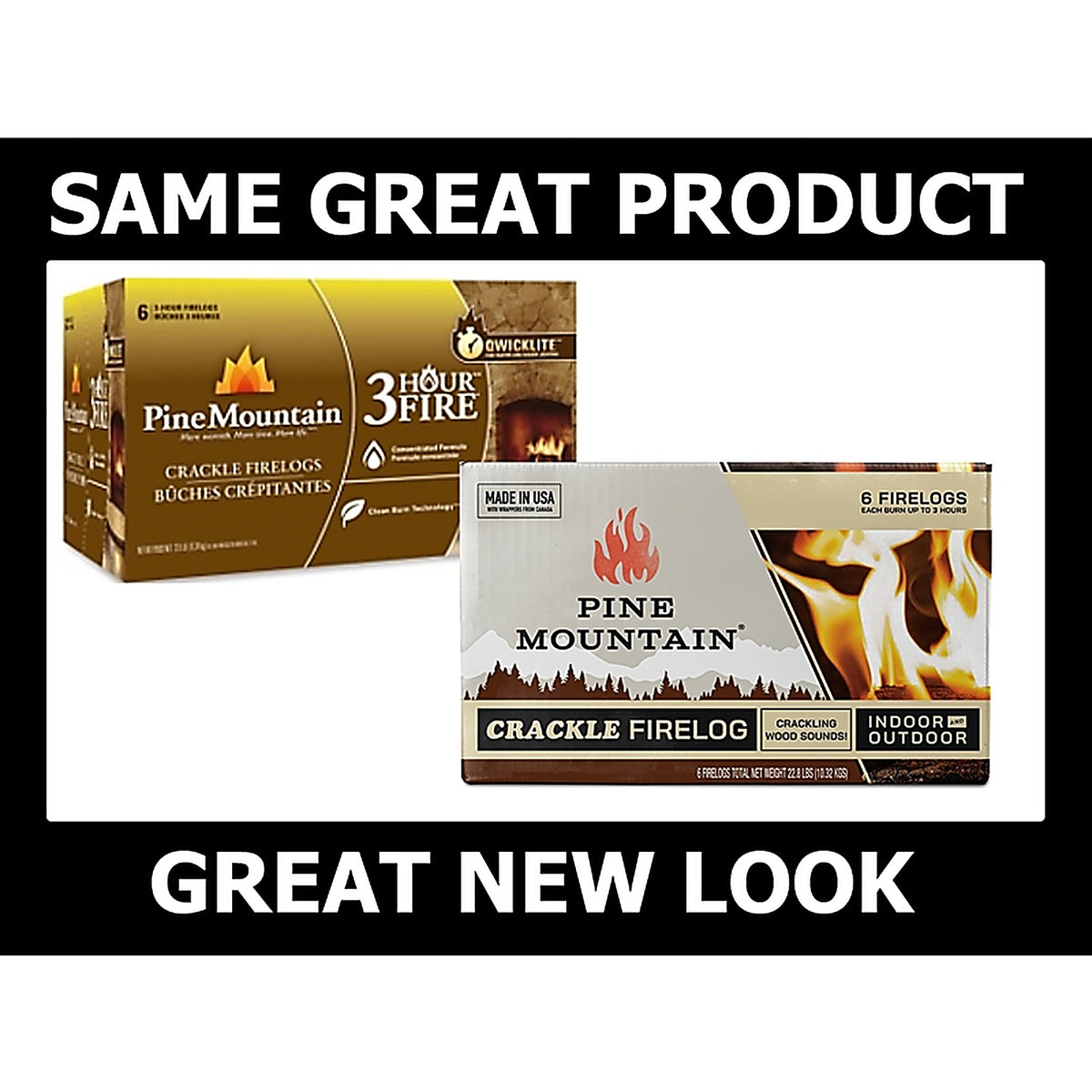 Pine Mountain 501-153-803 Crackling Fire Log 3hrs 6/Pack