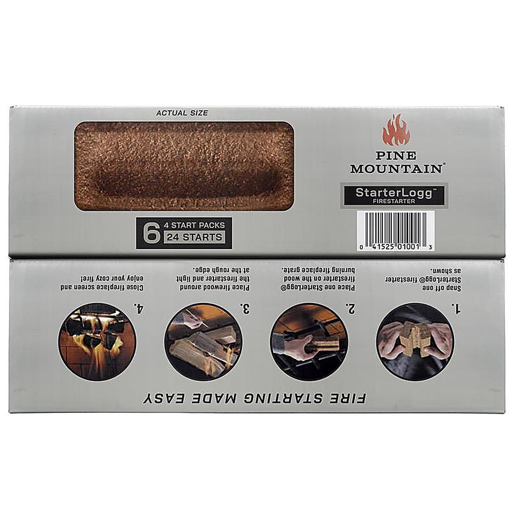 Pine Mountain 514-158-810 Starter Logg Pine Sawdust Fire Starter 6/Pack