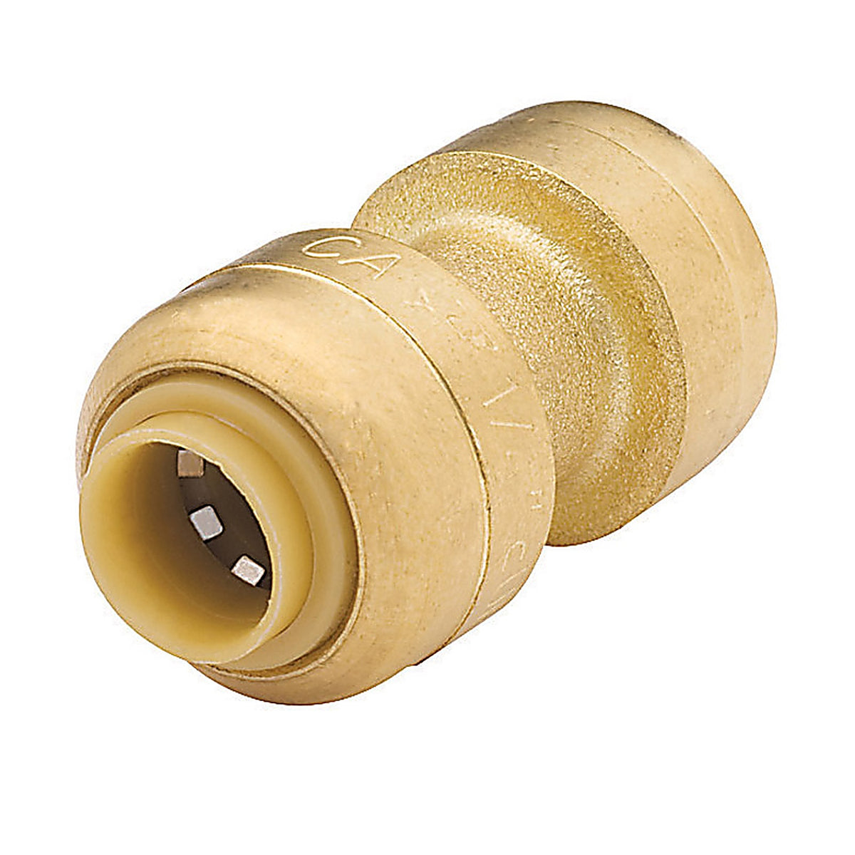 Sharkbite U004LFA 1/4 in. Push x 1/4 in. Dia. Push Brass Coupling
