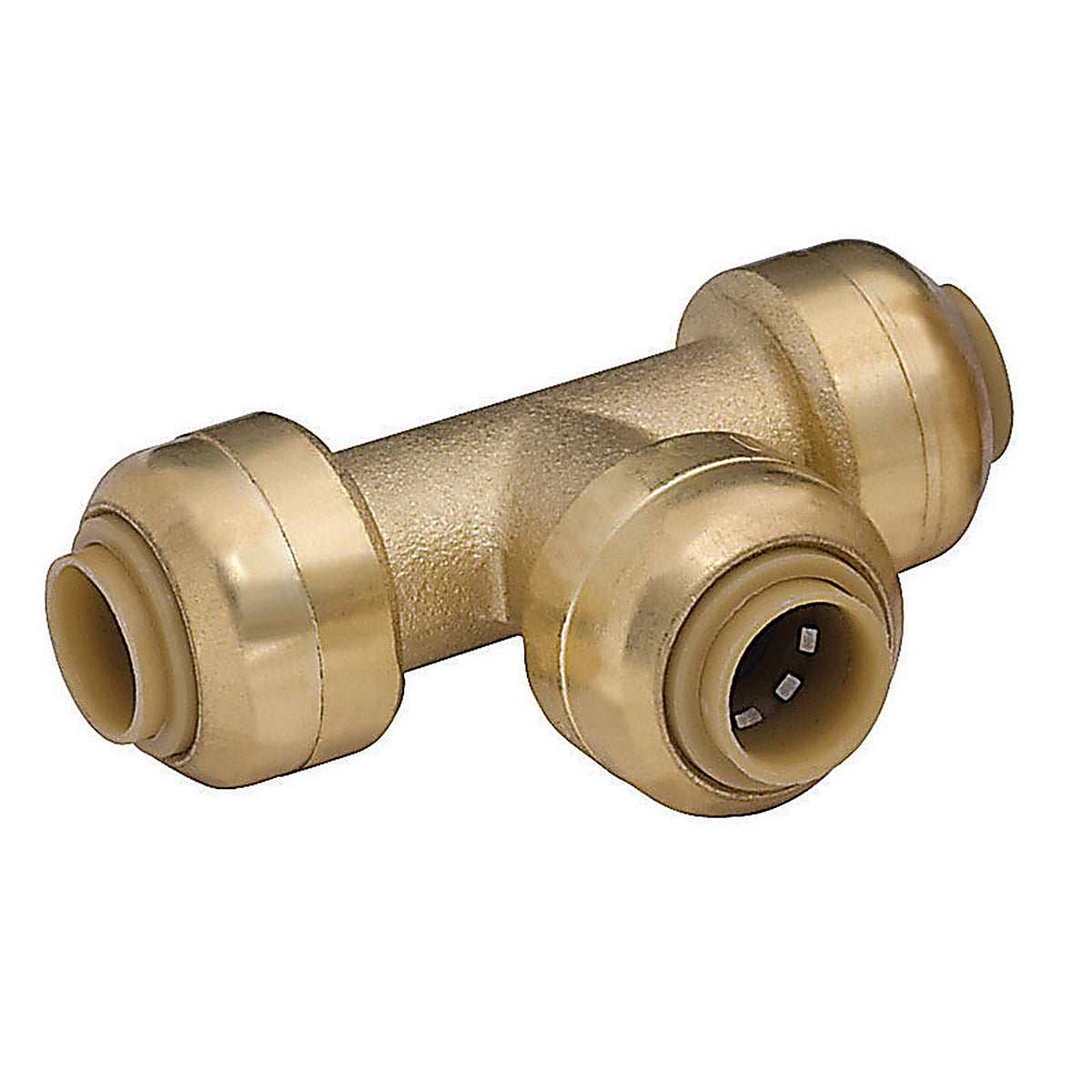 Sharkbite U358LFA 1/4 in. Push x 1/4 in. Dia. Push Brass Tee