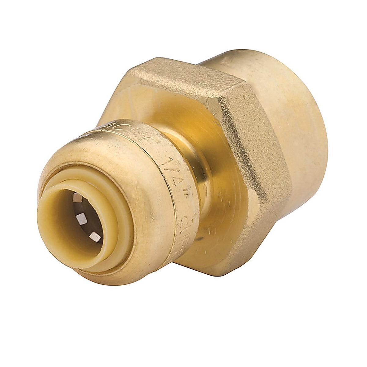 Sharkbite U066LFA 1/4 in. Push x 1/2 in. Dia. FPT Brass Reducing Connector