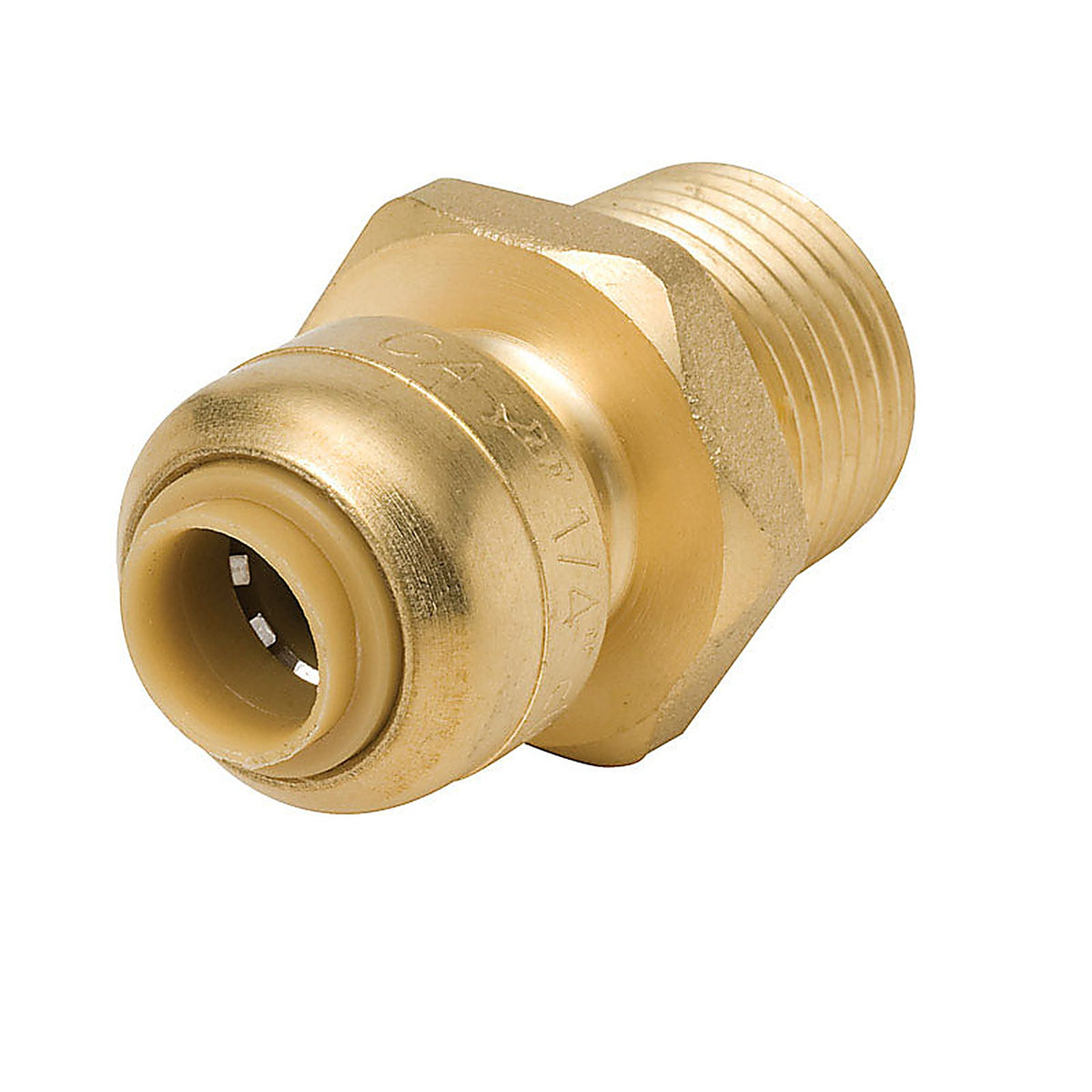 Sharkbite U110LFA 1/4 in. Push x 1/2 in. Dia. MPT Brass Connector