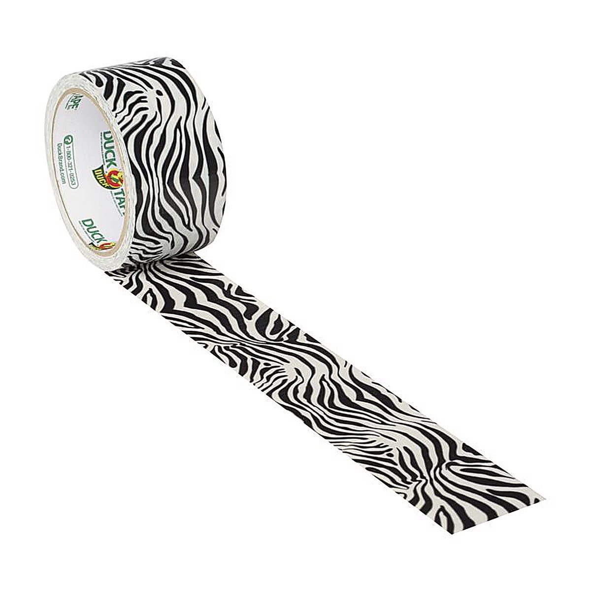 Duck 1398132 1.88 in. W x 10 yd. L Black/White Zig-Zag Zebra Duct Tape