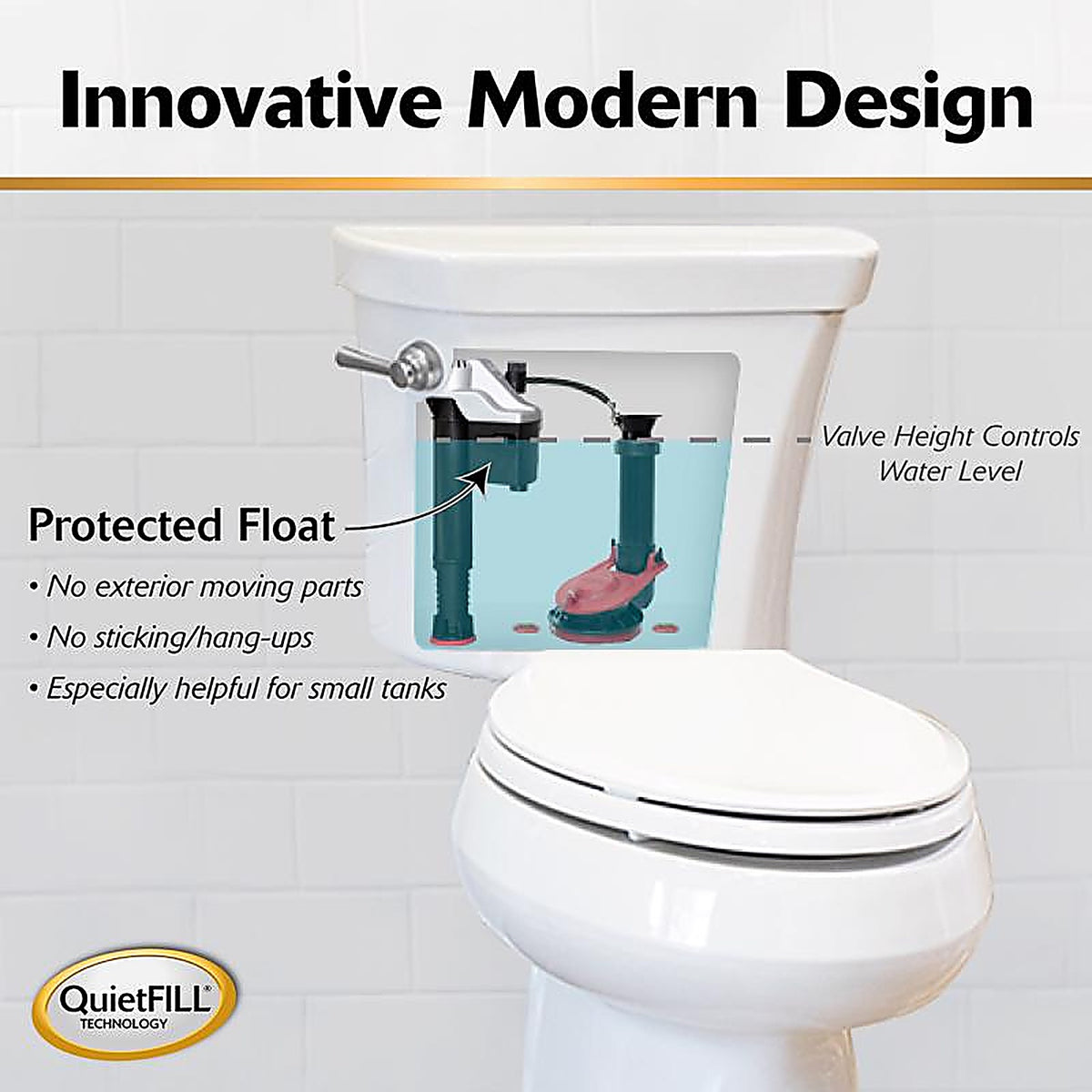 Korky 528MP QuietFILL Toilet Fill Valve Multicolored For Universal