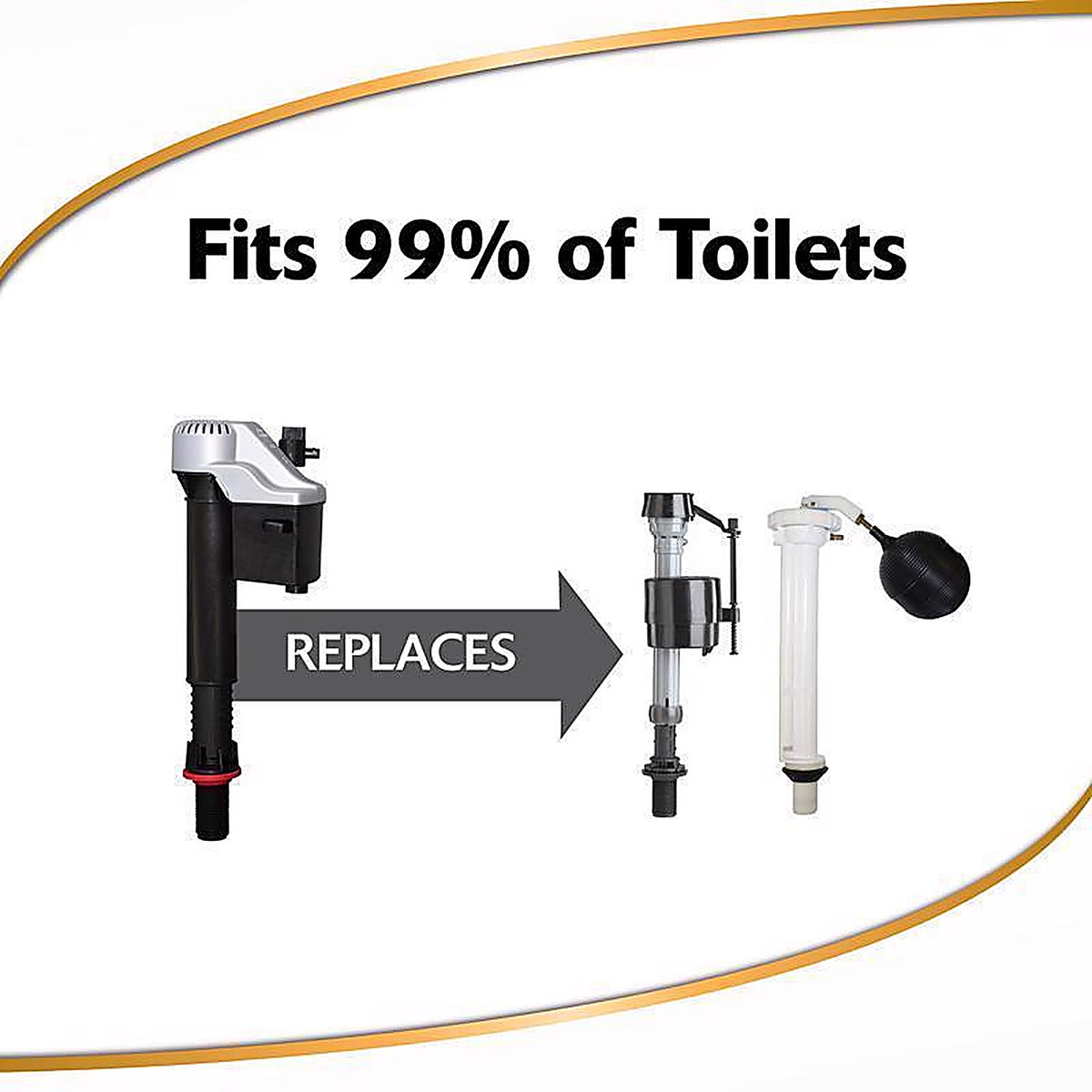 Korky 528MP QuietFILL Toilet Fill Valve Multicolored For Universal