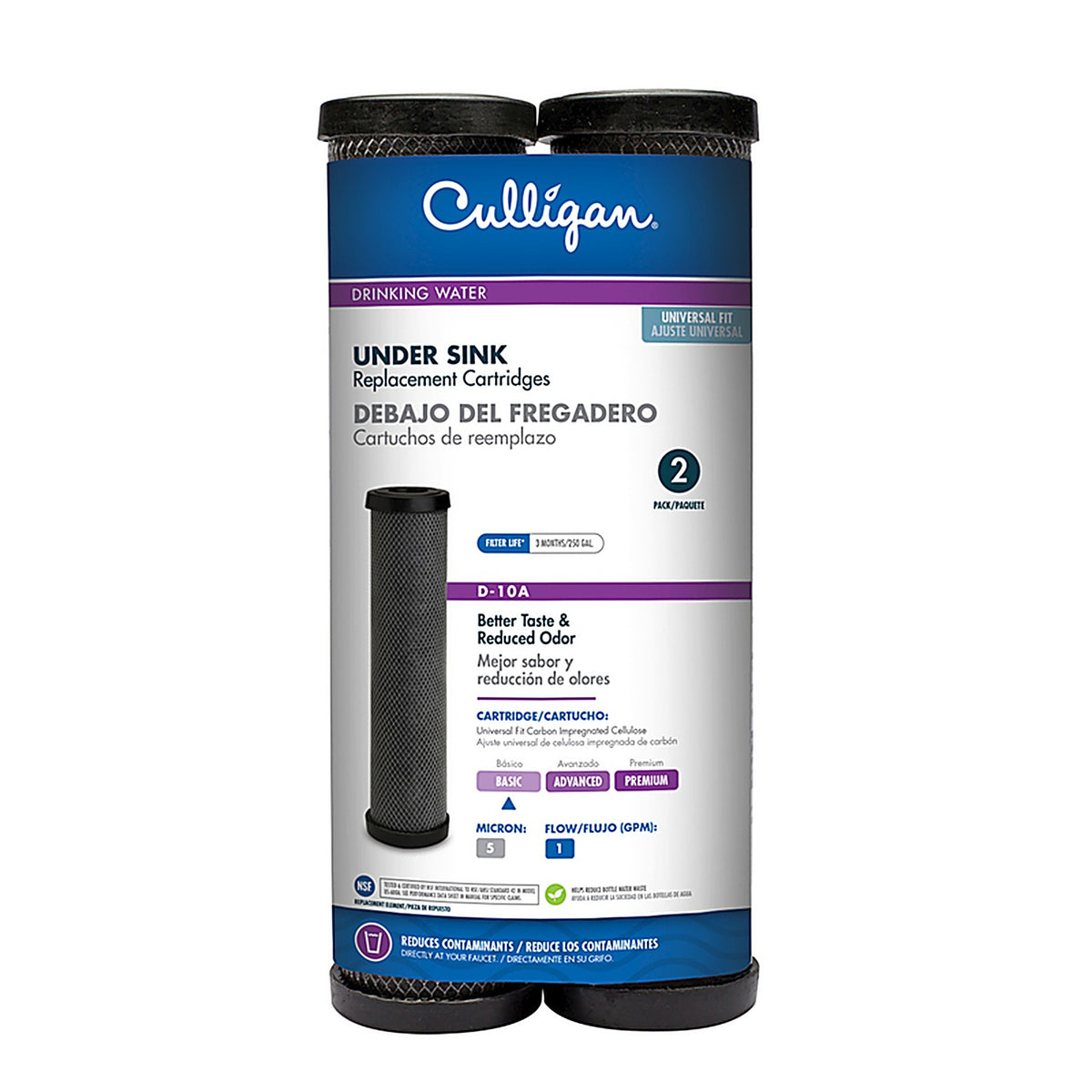 Culligan D-10A Under Sink Replacement Cartridge For US-550, US-600, and SY-2000
